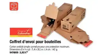 Plein ciel Coffret d'envoi pour bouteilles offre