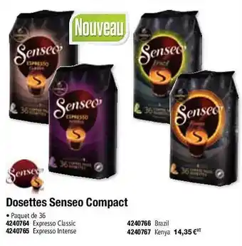 Dosettes senseo compact