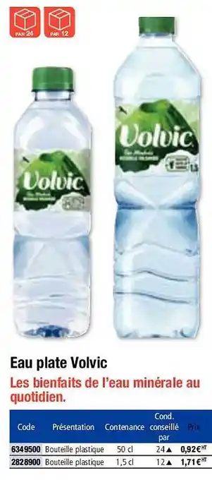 Plein ciel Eau plate volvic offre