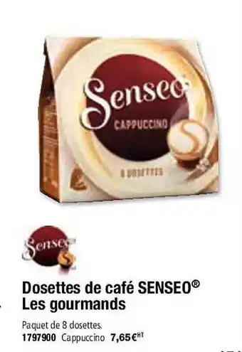 Dosettes de café senseo les gourmands