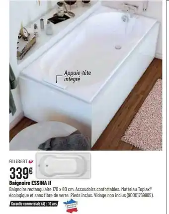 Bricorama Baignoire essina ii allibert offre