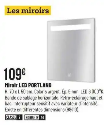 Bricorama Miroir led portland offre