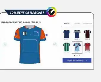 Decathlon Maillot de foot mc junior f500 2019 offre