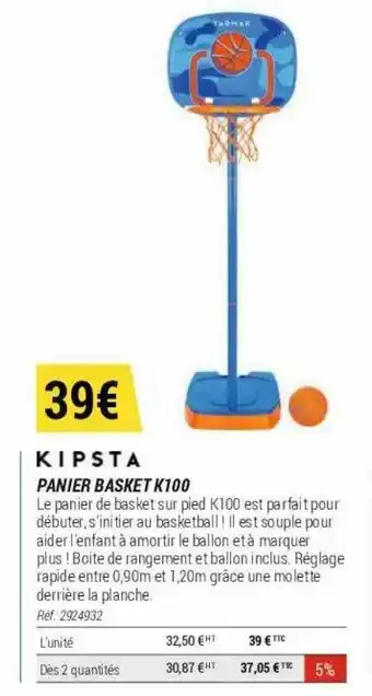 Panier basket k100 kipsta