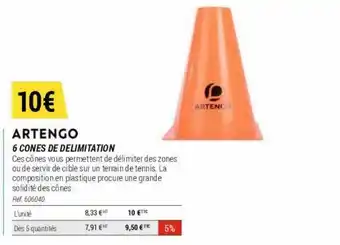 6 cônes de délimitation artengo