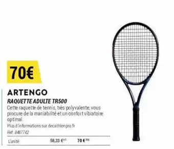 Raquette adulte tr500 artengo
