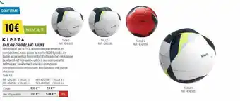Decathlon Ballon f500 blanc jaune kipsta offre
