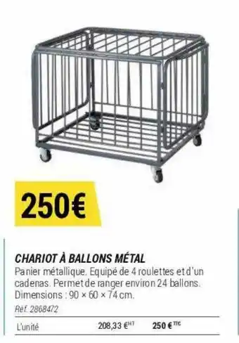 Decathlon Chariot à ballons métal offre