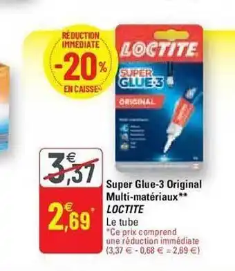 Super glue-3 original multi-matériaux loctite