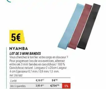Decathlon Lot de 3 mini bandes nyamba offre