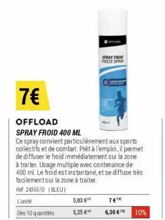 Spray froid 400ml offload