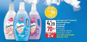 G20 Assouplissant grand air, hypoallergénique ou lavande soupline offre