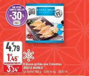 G20 8 gyoza grillés aux crevettes deli's world offre