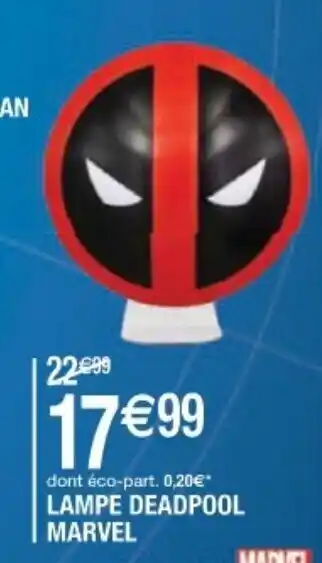 Cora x Carrefour Lampe Deadpool Marvel offre