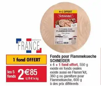 Fonds pour flammekueche schneider