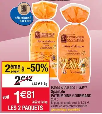 Cora x Carrefour Pates d'alsace i.g.p spaetzle patrimoine gourmand offre