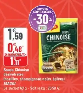 G20 Soupe chinoise déshydratée offre