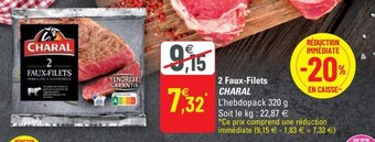 G20 2 faux-filets CHARAL offre