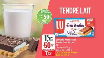 G20 Véritable petit ecolier tendre cœur au lait LU offre