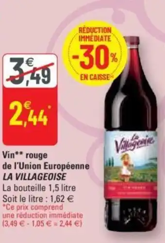 G20 Vin rouge de l'union européenne LA VILLAGEOISE offre