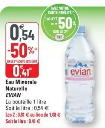 G20 Eau minérale naturelle EVIAN offre
