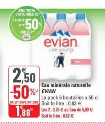 G20 Eau minérale naturelle EVIAN offre
