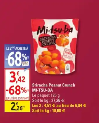 Sriracha peanut crunch MI-TSU-BA