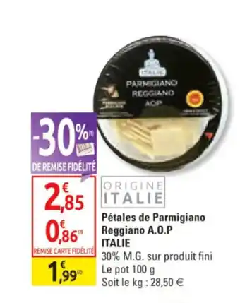 Pétales de parmigiano reggiano A.O.P. ITALIE