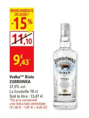 Vodka biala ZUBROWKA