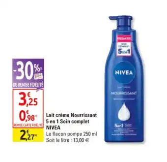Lait crème nourrissant 5 en 1 soin complet NIVEA