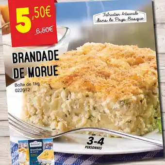 Gel 2000 Brandade de morue offre