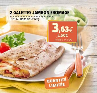 Gel 2000 2 galettes jambon fromage offre