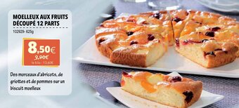 Gel 2000 Moelleux aux fruits découpé 12 parts offre