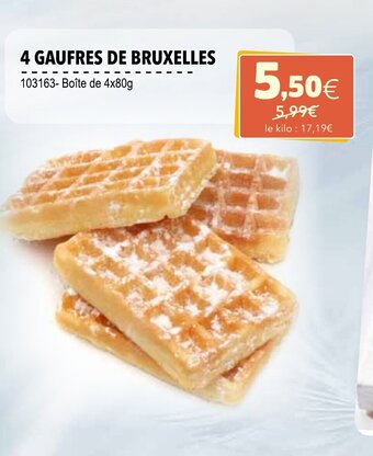 Gel 2000 4 gaufres de bruxelles offre