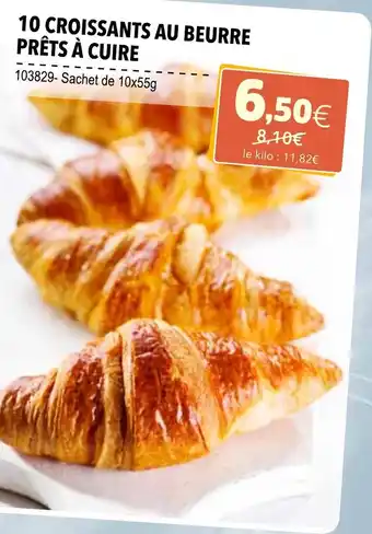 Gel 2000 10 croissants au beurre prêts à cuire offre