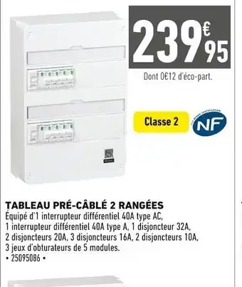 Tableau Pré-Cablé 2 Rangées