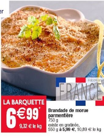 Cora x Carrefour Brandade de morue parmentiere offre