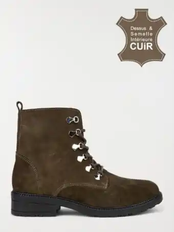 DistriCenter Bottines lacet kaki femme (36-41) offre