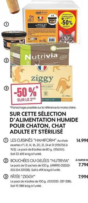 Truffaut Alimentation humide pour chaton, chat adulte et stérilisé offre