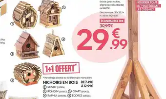 Truffaut Nichoirs en bois offre
