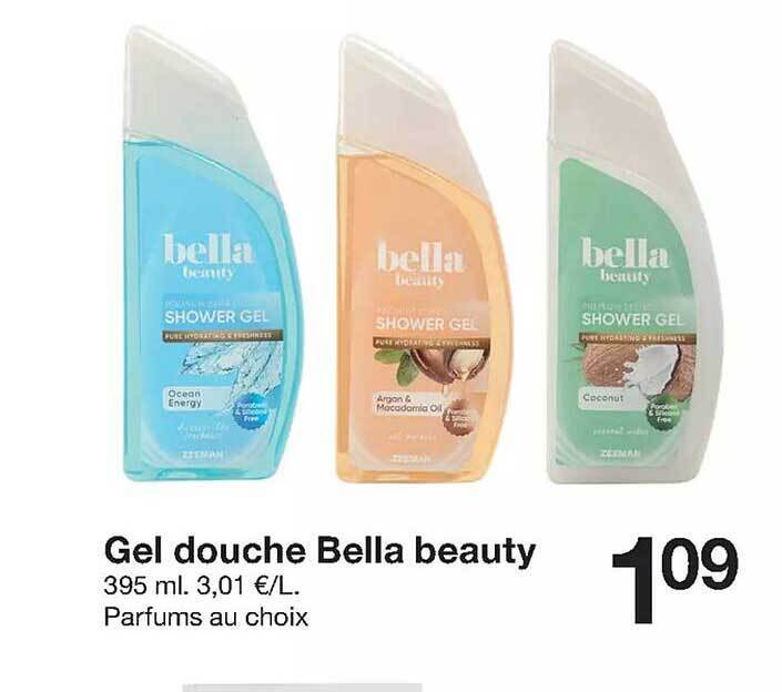 Promo Gel douche bella beauty chez Zeeman