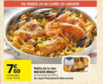 Carrefour Paëlla de la mer maison briau offre