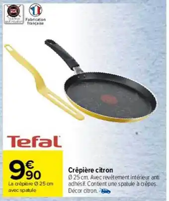 Carrefour Crêpière citron tefal offre