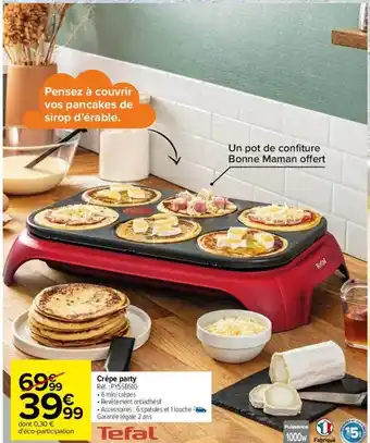Carrefour Crêpe party tefal offre