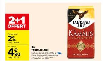 Carrefour Riz taureau ailé offre
