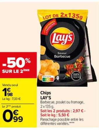 Carrefour Chips lay's offre