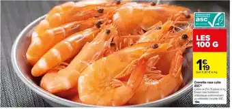 Carrefour Crevette rose cuite asc offre
