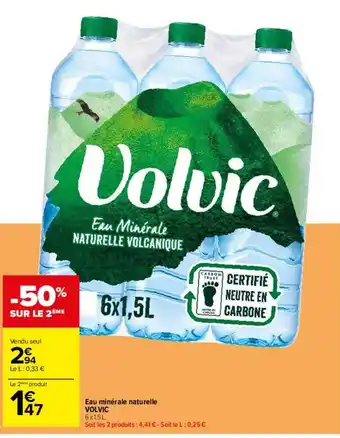Carrefour Eau minérale naturelle volvic offre