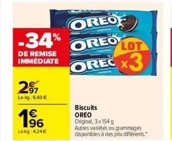 Carrefour Biscuits oreo offre