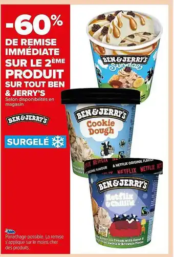 Carrefour Market Produit ben & jerry's offre
